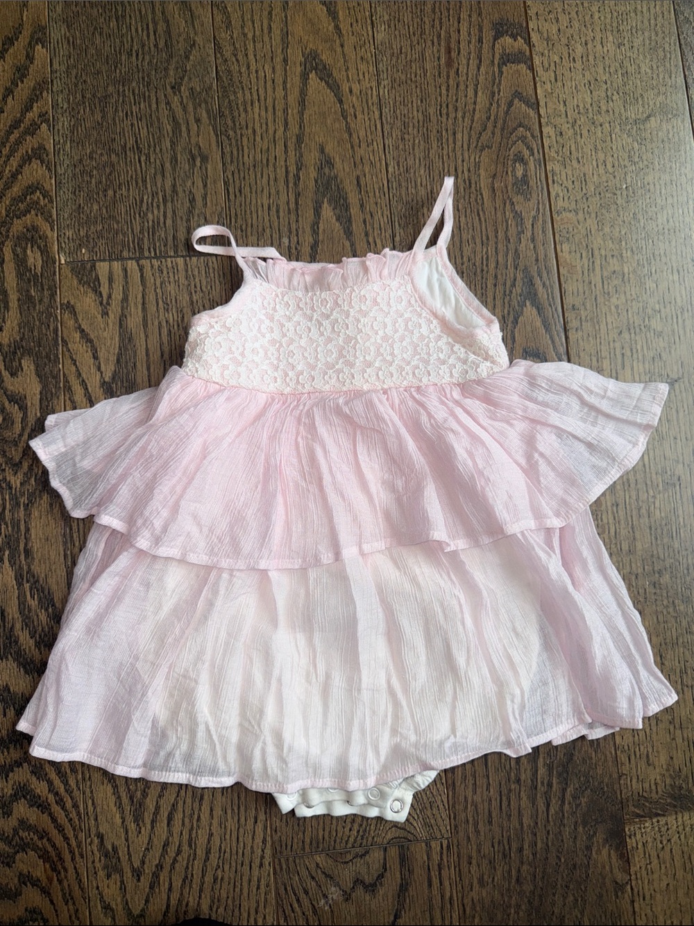 Isobella & Chloe Pale Pink Layered Baby Dress 24 months baby EUC